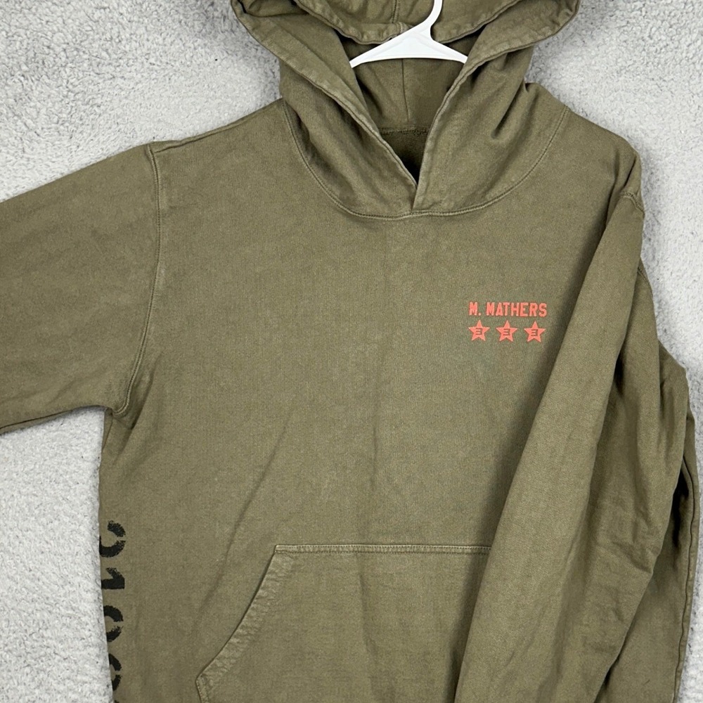 Eminem Hoodie Mens Large Kamikaze Tour M. Mathers Olive Green Graphic Sweatshirt